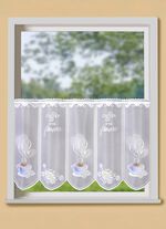 Handkolorierter Kurzstore mit Stangendurchzug 