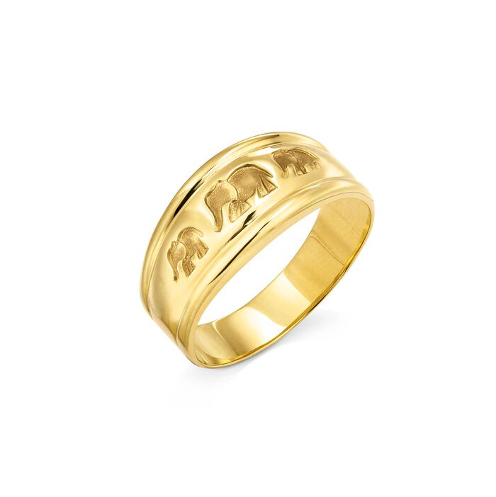 Mattierter Damenring aus Gold 