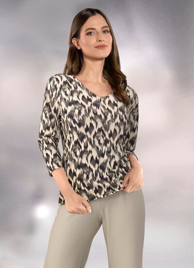 Shirt mit farbbrillantem Allover-Druck 