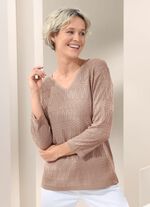 Pullover mit dezentem Glanz 