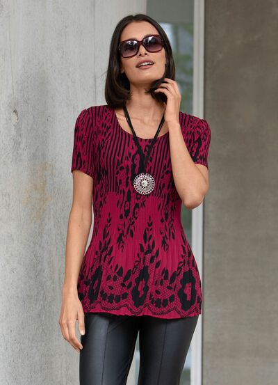 Tunika mit Bord&uuml;ren-Druck 