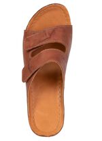 Bequeme Damen-Pantoletten, Weite G, mit Klettverschluss 