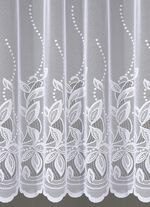 Blumenfenster-Store mit gebogtem Abschluss 