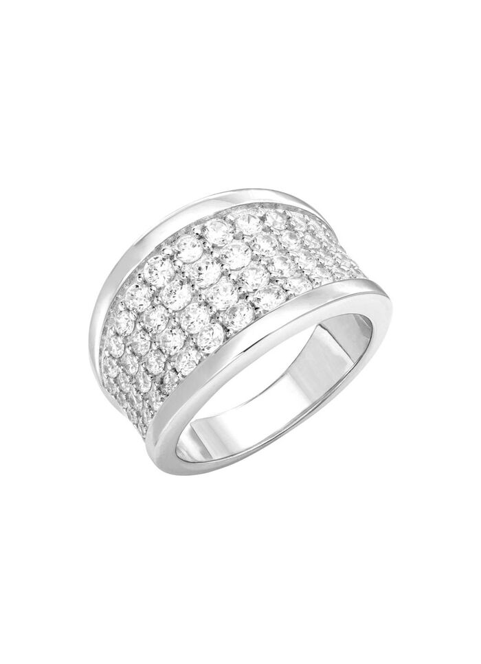Schicker Damenring mit Zirkonia 