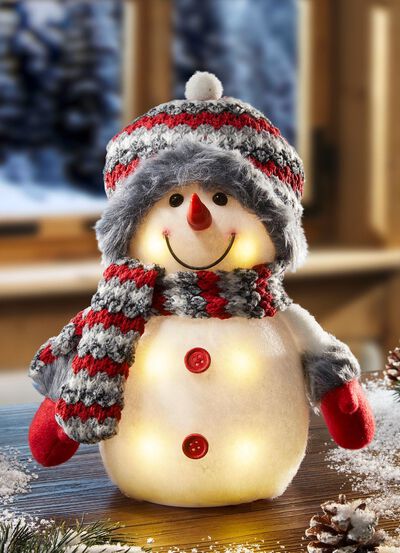 Batteriebetriebener LED-Schneemann 