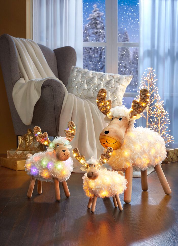 Beleuchtete Tischdekoration aus Metall 