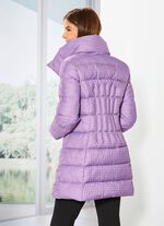 Longjacke mit dezent gl&auml;nzendem Hahnentritt-Dessin 