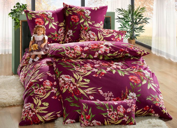 Beidseitig bedruckte Bettw&auml;sche-Garnitur 