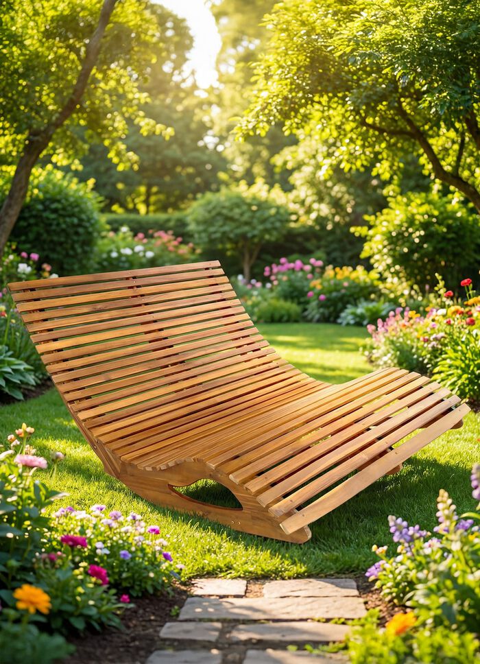 Garten Liege aus Akazienholz 