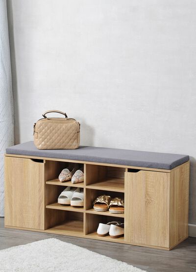 Schuhbank mit Sitzkissen 
