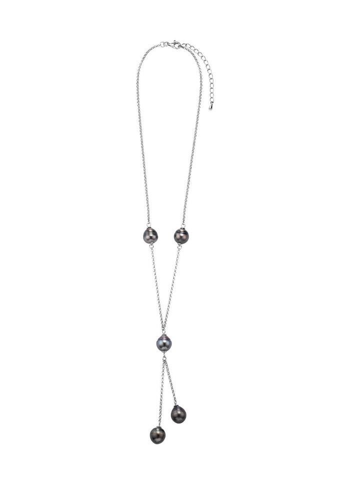 Halskette mit Tahiti-Zuchtperlen in Tropfenform 