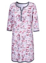 Nachthemd mit Knopfleiste und 3/4-lange &Auml;rmel 