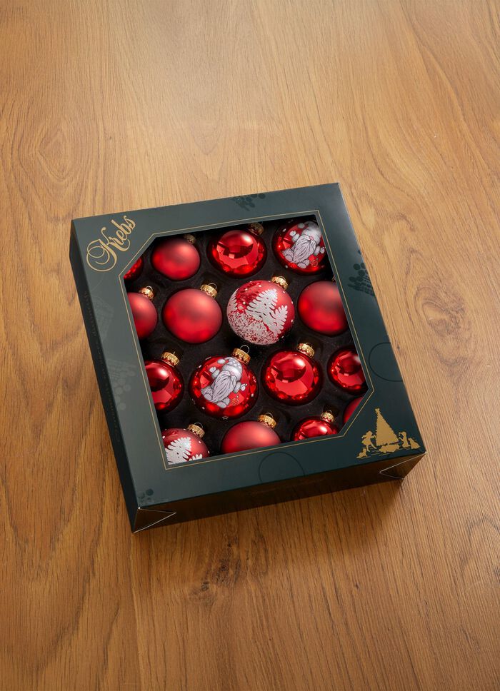 Weihnachtsbaumkugeln aus Glas, 16-teilig 