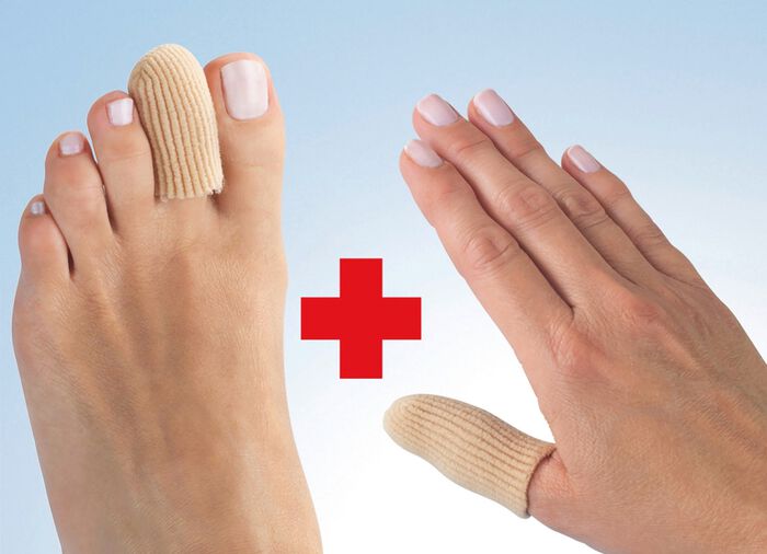 Finger- und Zehenschutz, 6-teilig, mit Silikon-Innenseite 