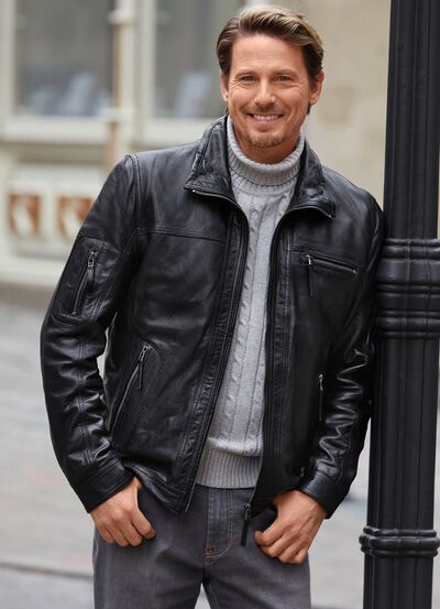 Kurzjacke aus Lamm-Nappaleder 