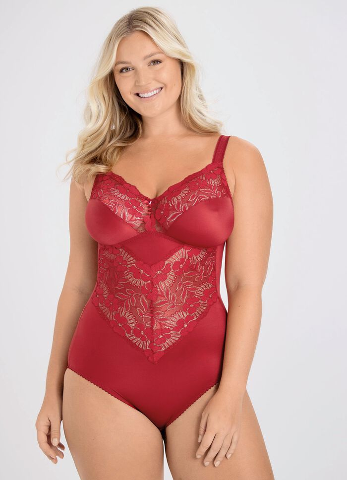 Miss Mary Hosenkorselett mit Elastikspitzeneins&auml;tzen 