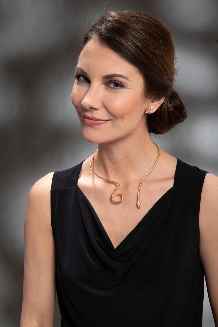 Halsreif Schlange mit Diamanten 