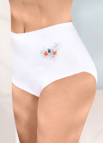 F&uuml;nferpack Slips mit Blumemotiv 