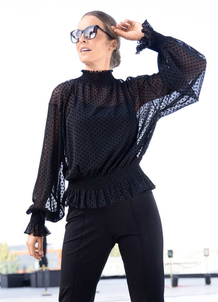 Shirt mit Stehkragen 