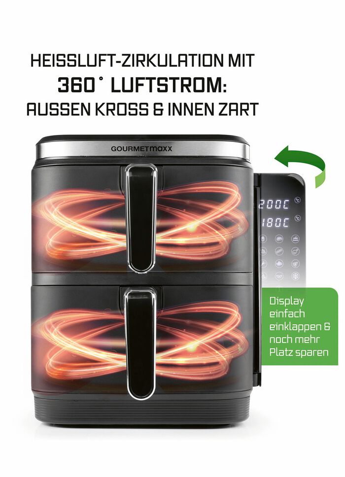 Digitale Doppelkammer-Hei&szlig;luftfritteuse &bdquo;FryUP&ldquo; 