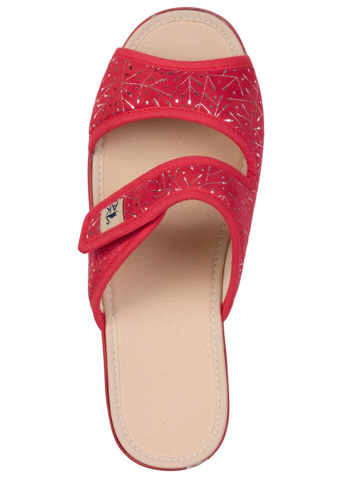 Leichte, Damen-Pantoletten, mit Klettverschluss 