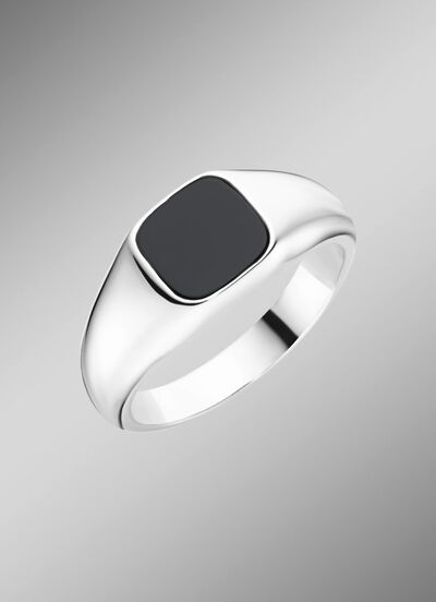 Eleganz f&uuml;r den modernen Mann: Herrenring mit echt Achat 