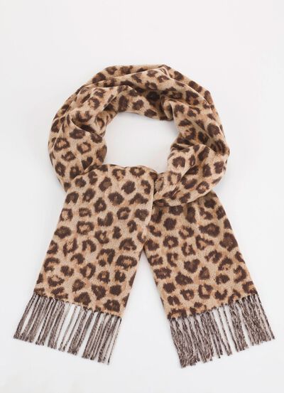 Schal mit Raubtierfell-Dessin 