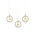Sternzeichen-Anh&auml;nger aus Gold mit Zirkonia 