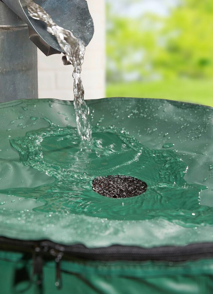 Faltbarer Regensammler mit Auslauf-Hahn 