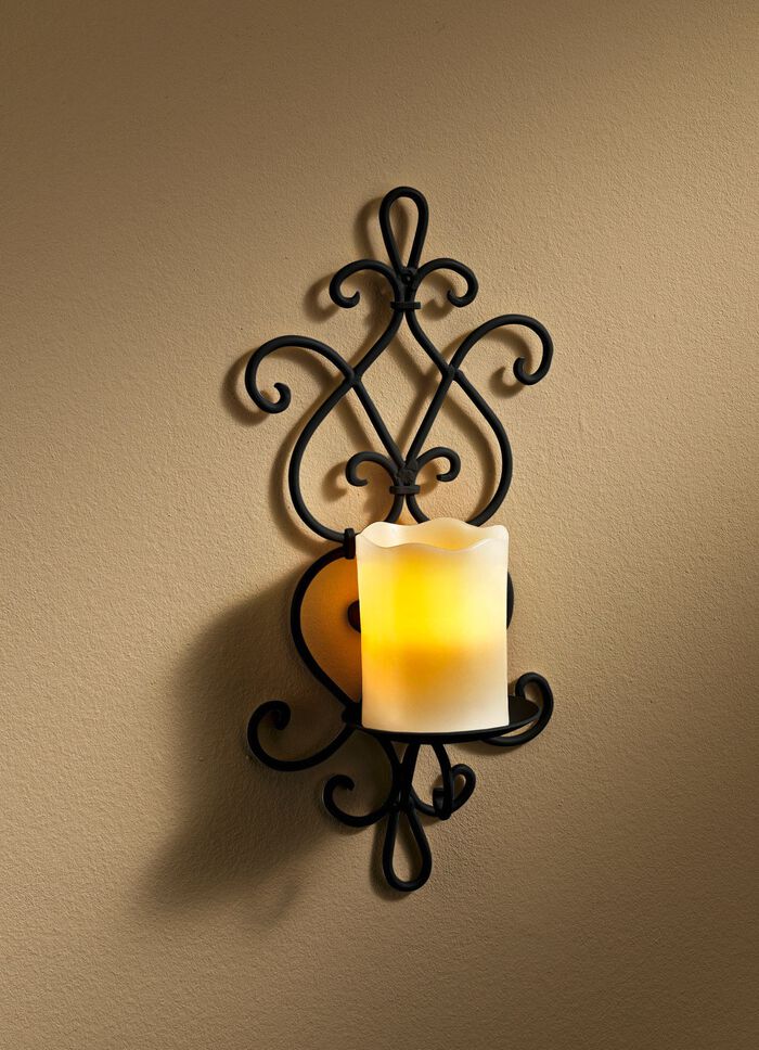 Wandkerzenhalter aus Eisen 