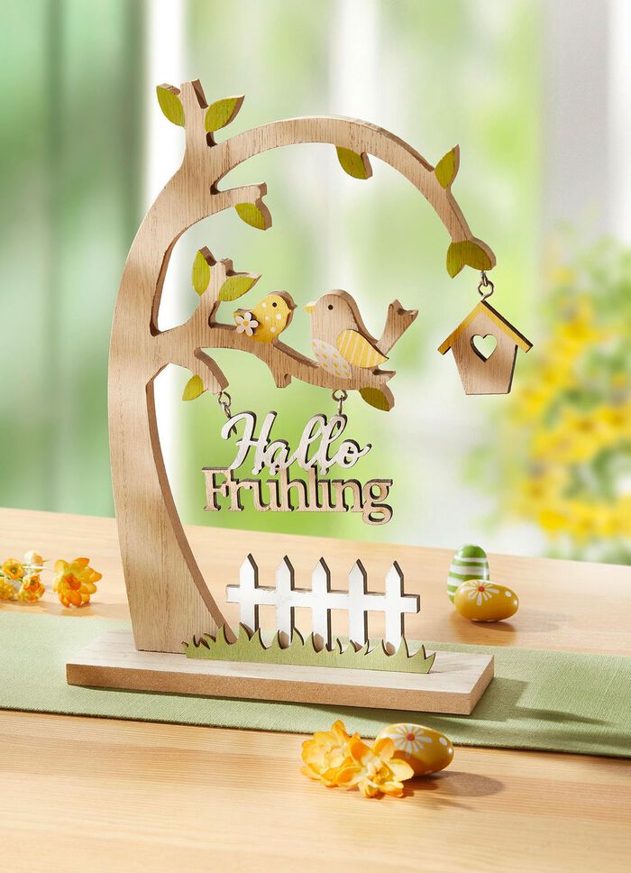 Holz-Dekoration mit Schriftzug 