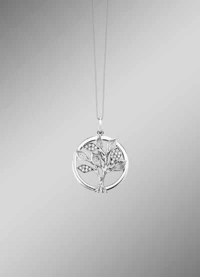 Baum-Anh&auml;nger in Bicolor mit synth. Zirkonia 