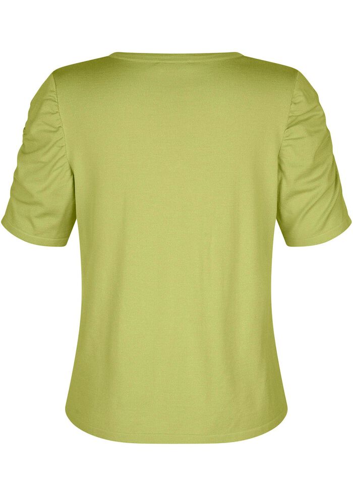 Pulli mit Raffung an den &Auml;rmeln 