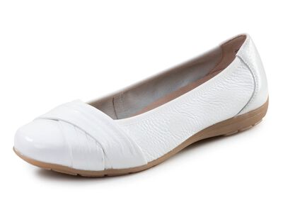 ELENA EDEN, elegante Damen-Ballerinas, Weite G, mit herausnehmbarem Fu&szlig;bett 