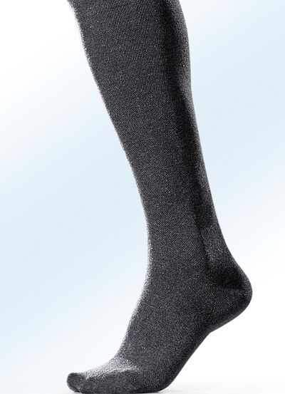 Dreierpack Kniestr&uuml;mpfe, uni bunt 