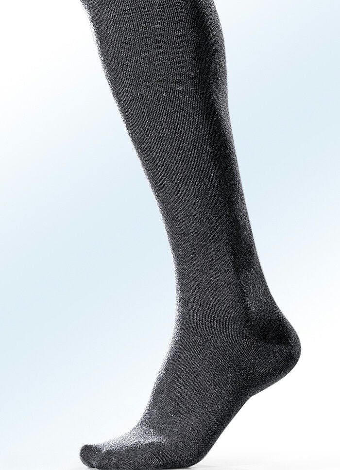 Dreierpack Kniestr&uuml;mpfe, uni bunt 