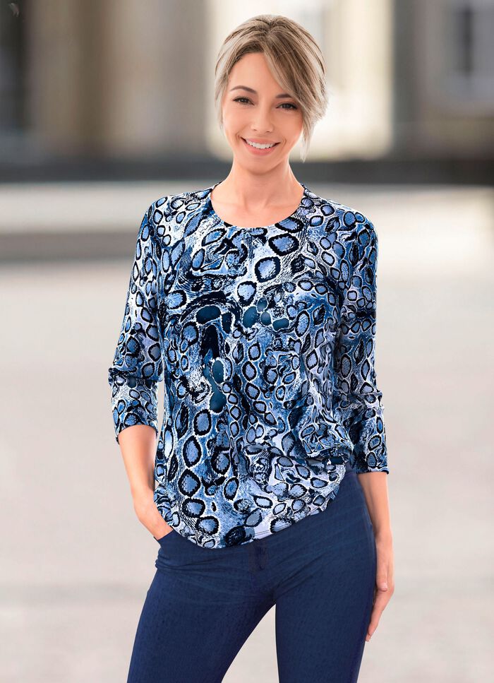 Shirt mit 3/4-langen &Auml;rmel 