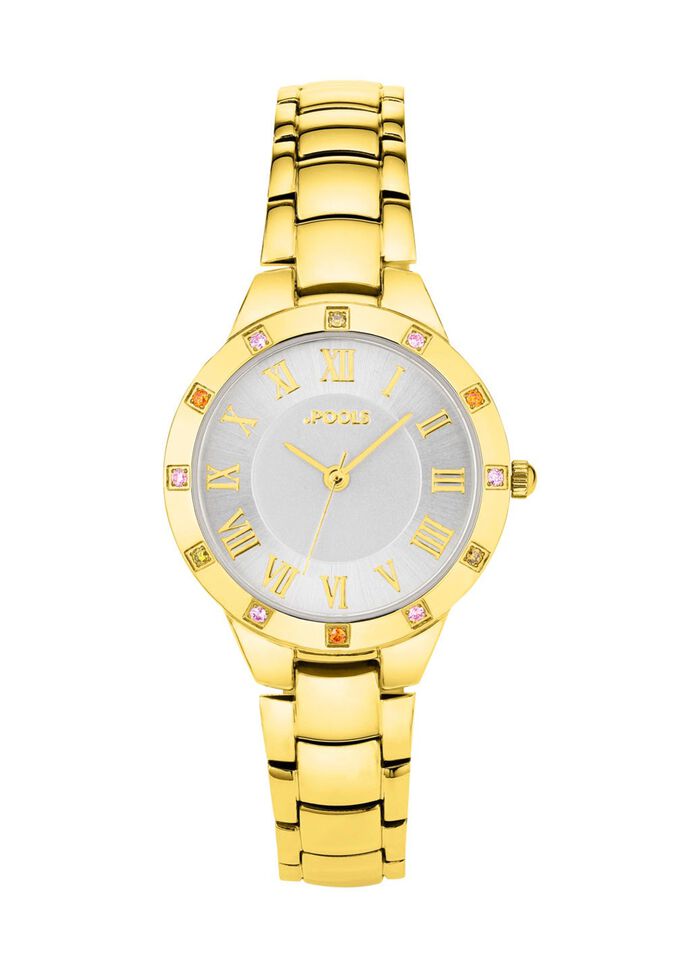 Pools 2624 &ndash; Elegante Damenuhr mit farbenfrohen Akzenten 