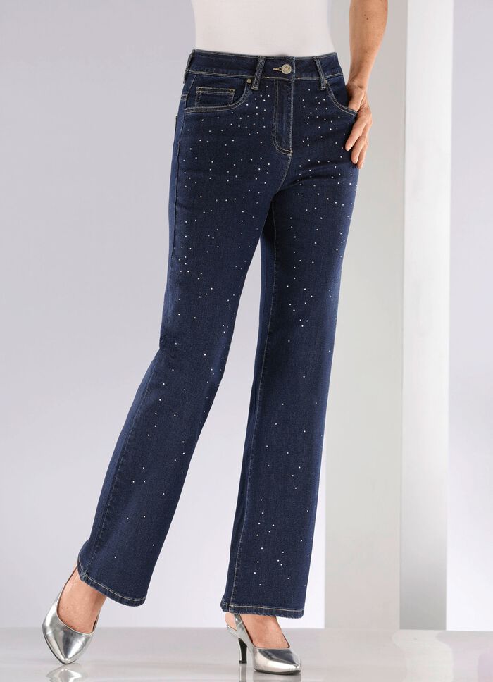 Edel-Jeans mit dekorativer Strasszier 