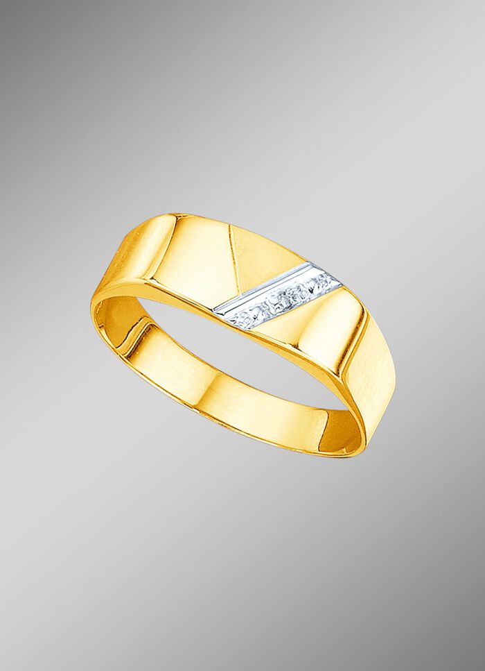 Herrenring mit Diamant 