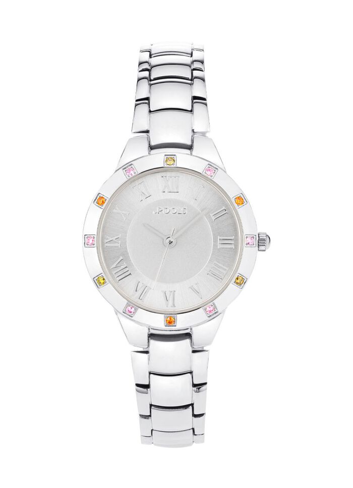 Pools 2623 &ndash; Elegante Damenuhr mit farbenfrohen Akzenten 