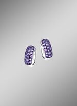 Sch&ouml;ne Klappcreolen mit echt Amethyst 