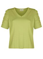 Pulli mit Raffung an den &Auml;rmeln 