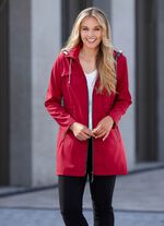 Longjacke mit abnehmbarer Kapuze 