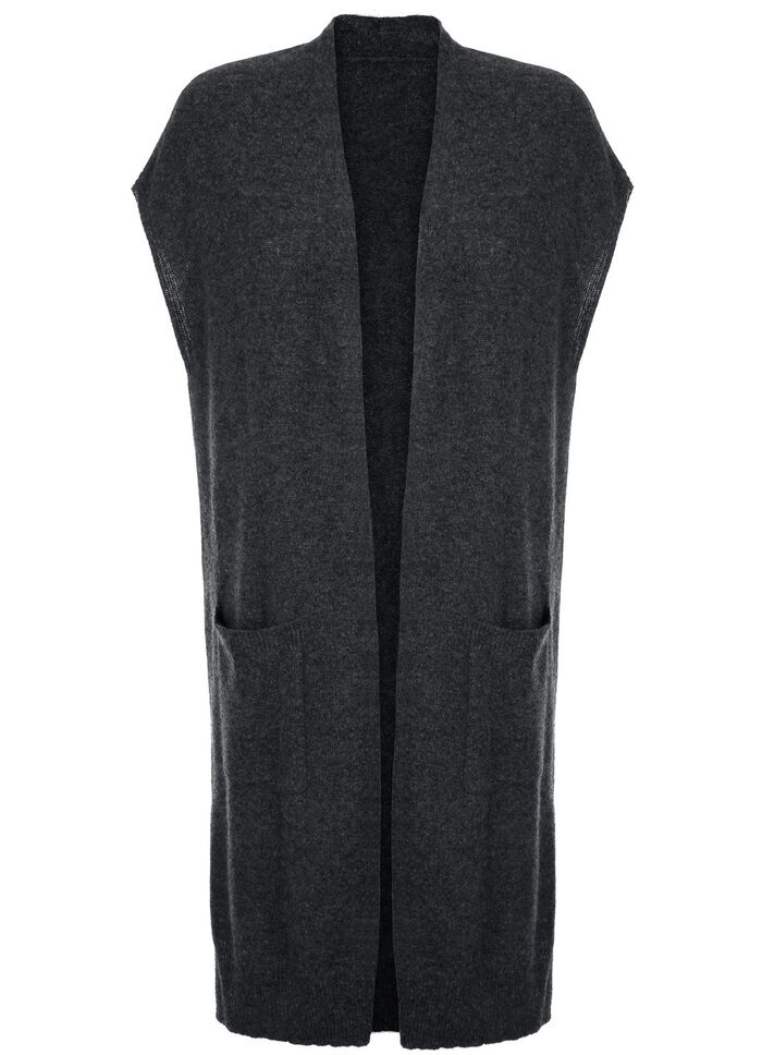 Long-Strickweste aus Kaschmir 