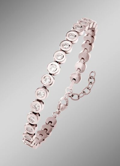 Armband aus Titan mit synth. Zirkonia 