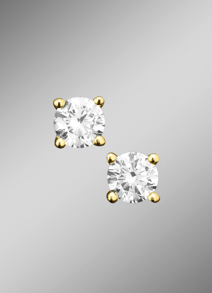 Massive Ohrstecker mit Brillant 