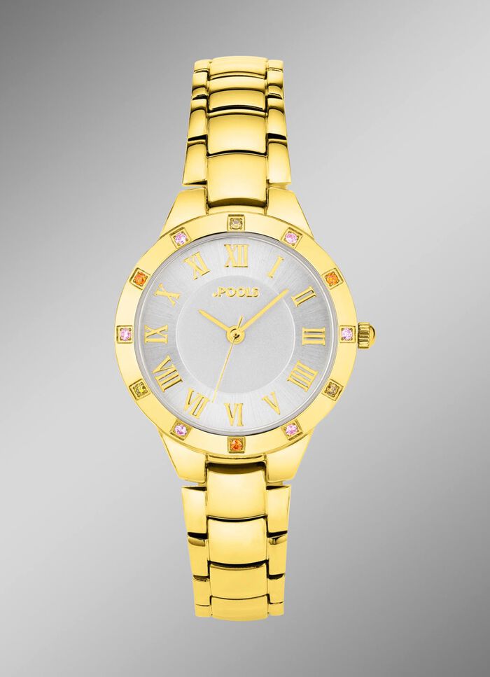 Pools 2624 &ndash; Elegante Damenuhr mit farbenfrohen Akzenten 