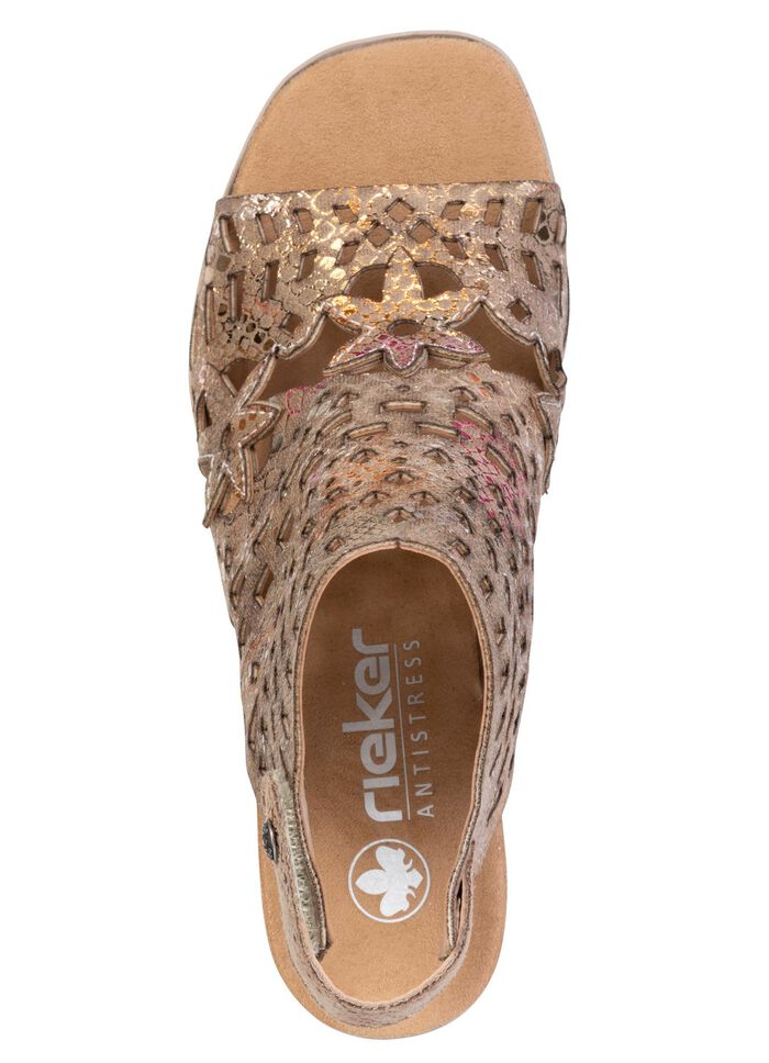 Rieker, trendige Damen-Sandaletten, mit Fersen-Klettverschluss 