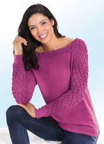 Pullover mit Cloqu&eacute;muster 